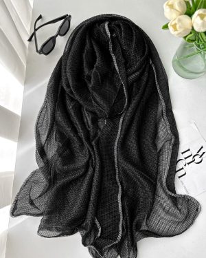 شال مشکی زنبوری