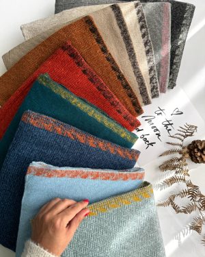 شال ملانژ حاشیه‌دار