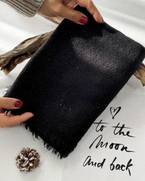 شال پولکی مشکی